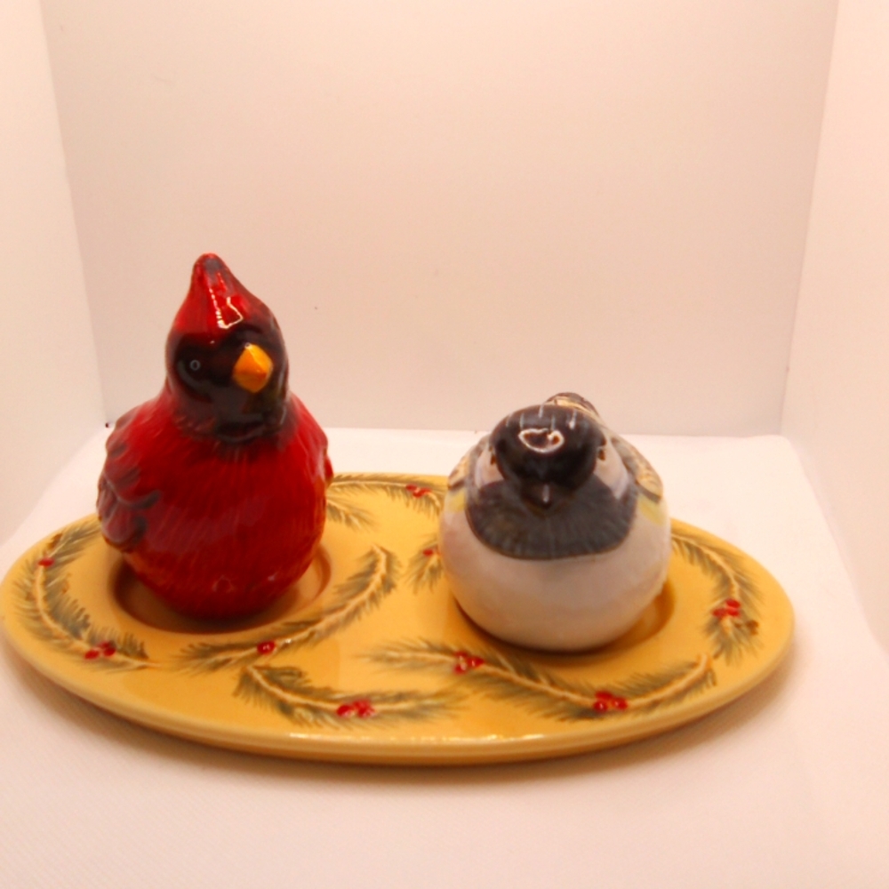 Vintage A Special Place Cardinal Birds Salt and Pepper Shakers*Read Carefully*